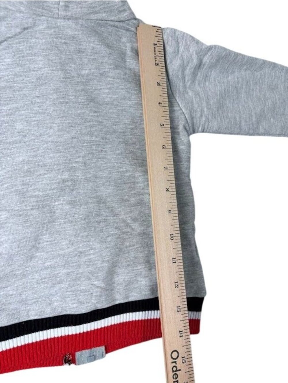 Hello Kitty Toddler Hoodie Zip-Up Sweatshirt 3T Gray Red Ears Cute Design - Picture 8 of 12